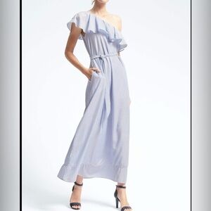 Banana Republic Light Blue One Shoulder Dress maxi dress